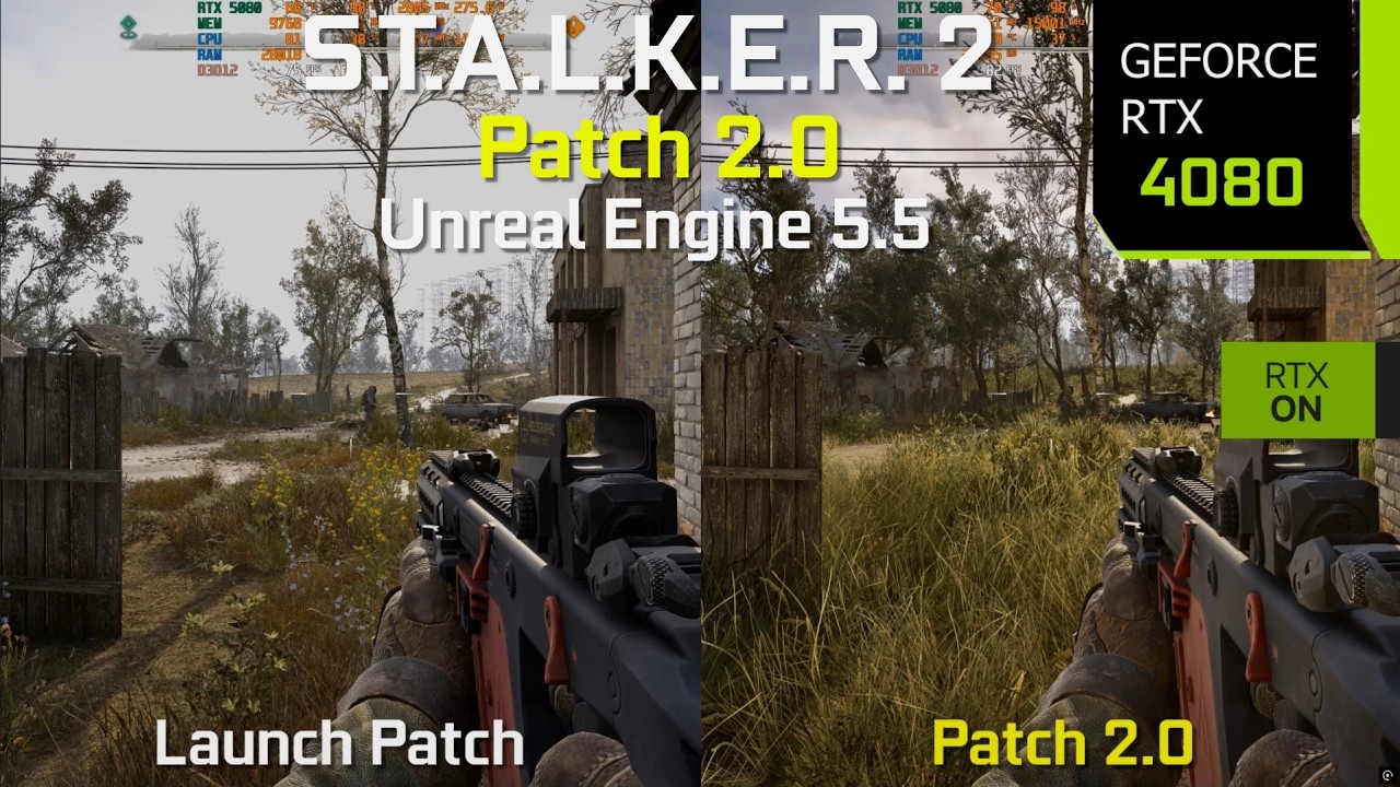 S.T.A.L.K.E.R. 2 Patch 2.0 vs Launch Version - Massive Performance Improvement Thanks to UE 5.5!