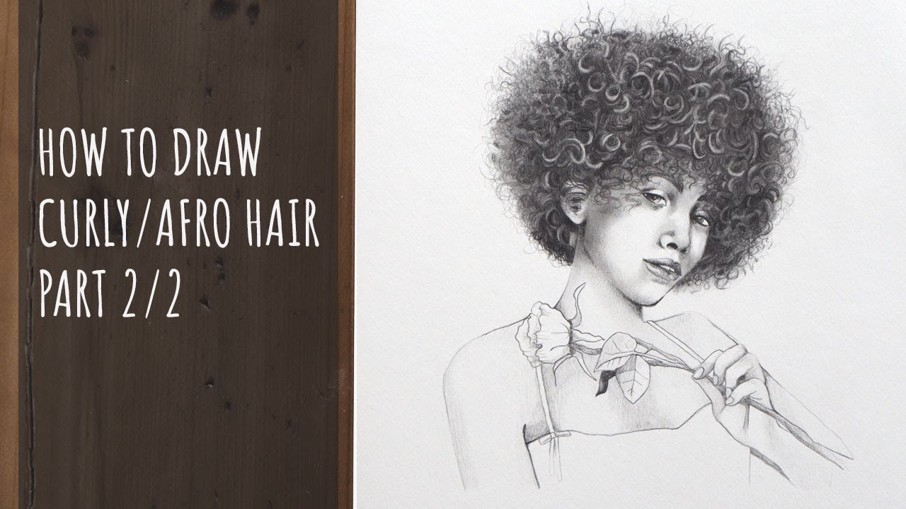 Come disegnare capelli ricci stile afro | How to draw curly afro hair 2/2