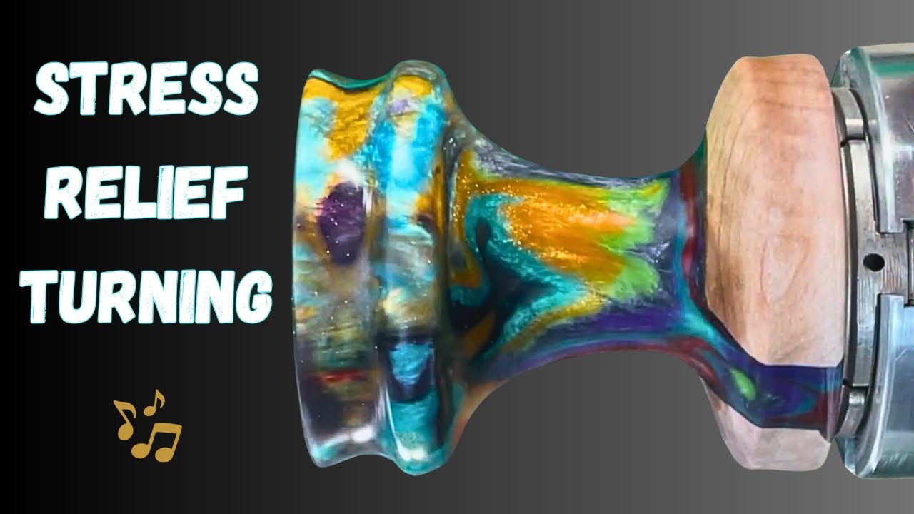 Woodturning  a Colorful Pedestal Bowl FULL of Colors