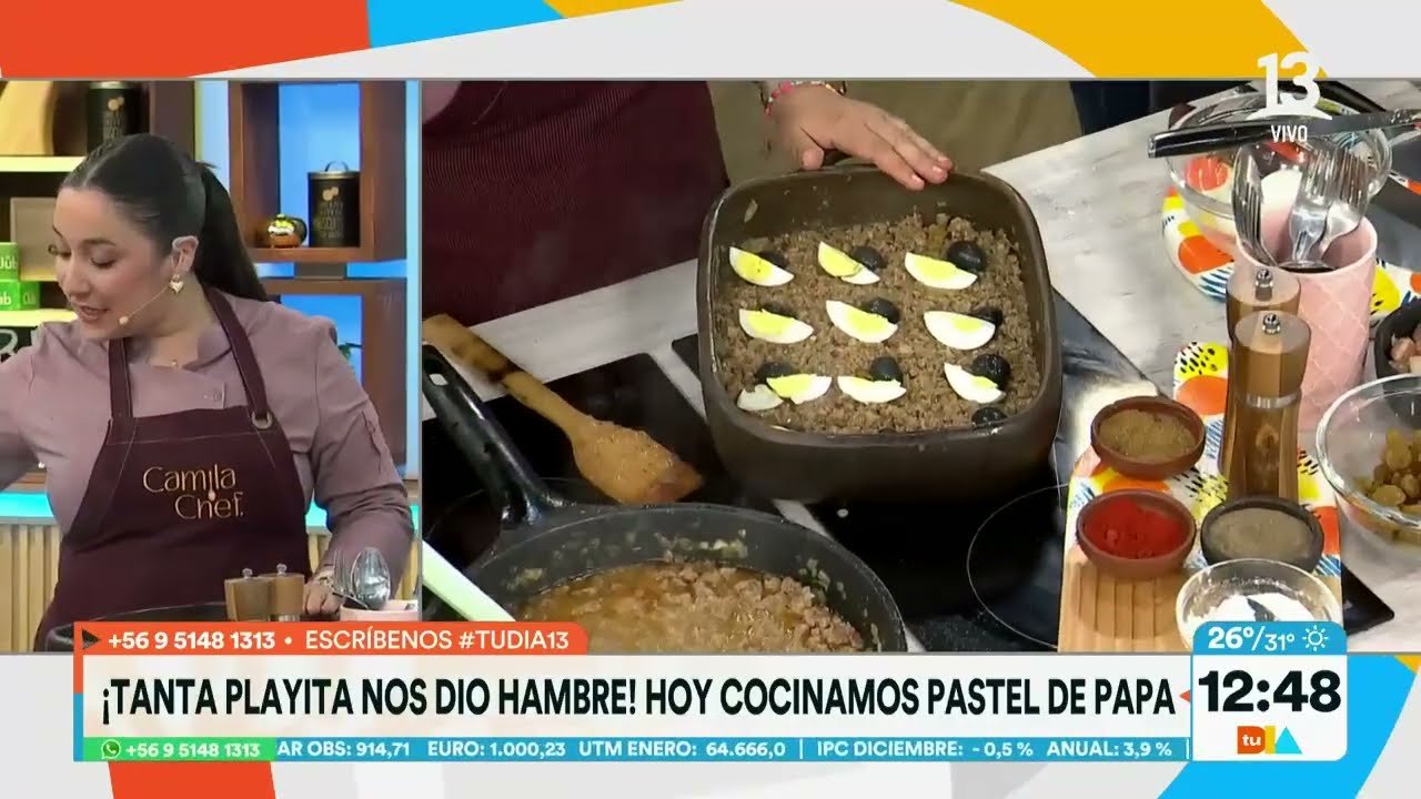 Pastel de papa: Camila chef enseña receta casera | Tu Día | Canal 13