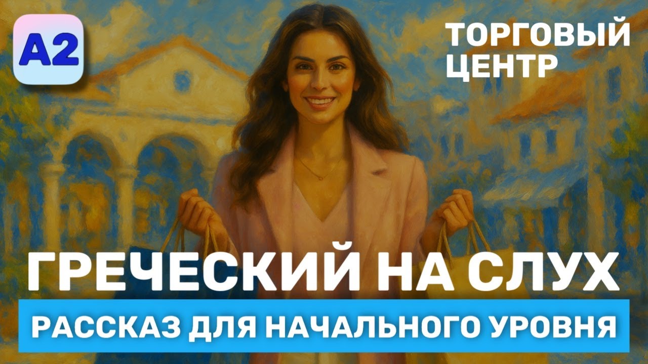 Греческий на Слух. Рассказ начального Уровня (А2)🎧.Торговый центр