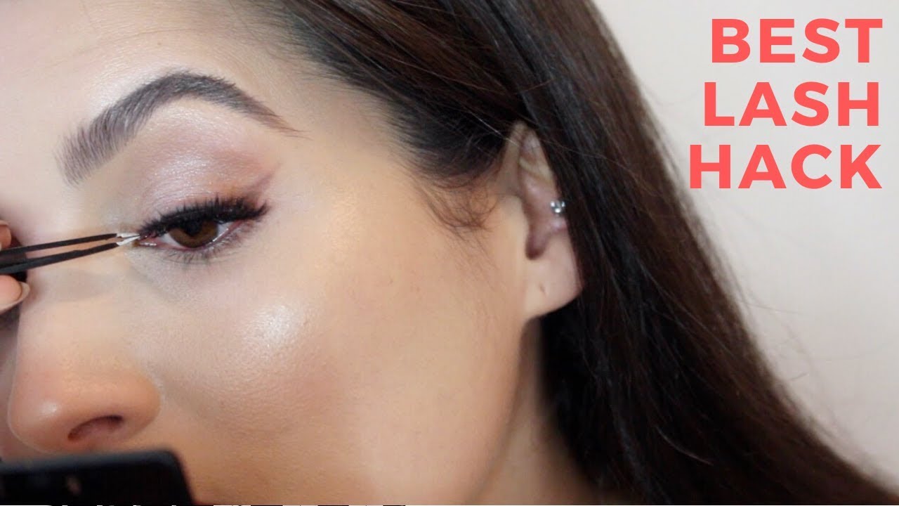 Easiest Way To Apply False Lashes! BEST LASH HACK EVER!
