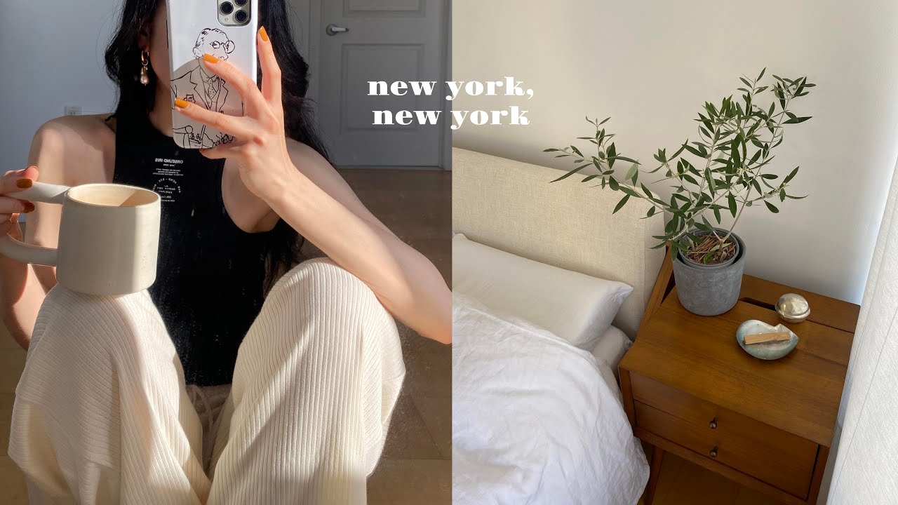 [NY vlog]🗽뉴욕일상 | 봄 기본템 하울 | 미니 룩북 (Zara, 브플먼트, Orseund Iris) | 직장인 오오티디 | 꽃구경하고 붕어빵 굽고 [Eng sub]
