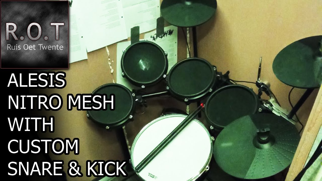 Alesis Nitro Mesh with DIY custom Snare & Kick