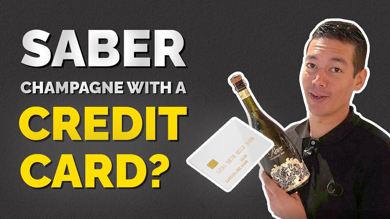 Saber Champagne with a Credit Card