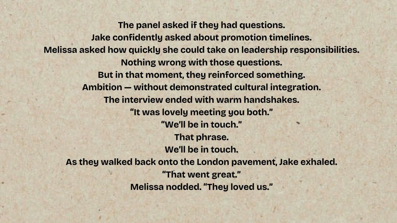Americans didn't realize they failed thier UK job interview until it was over
