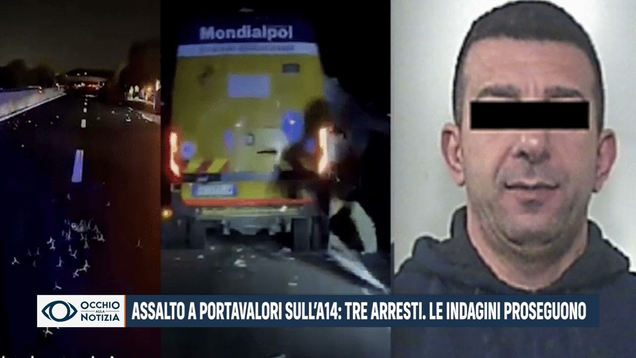 Assalto a portavalori sull’A14 tre arresti