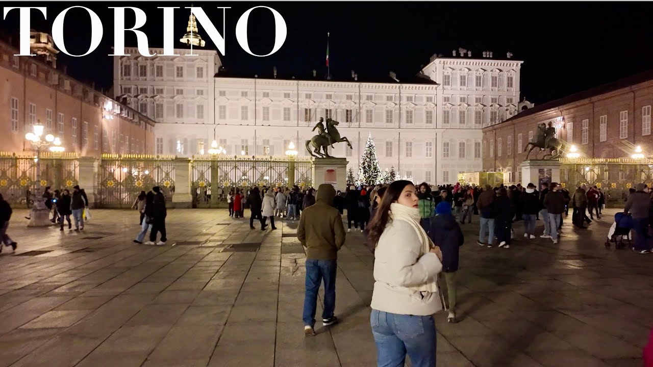 Turin Italy Night Walk | December 2024