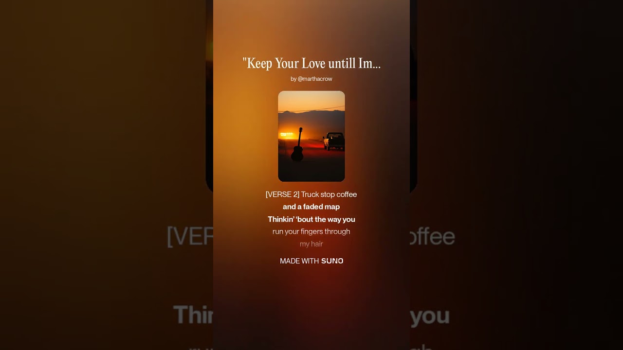 Keep Your Love until I'm home