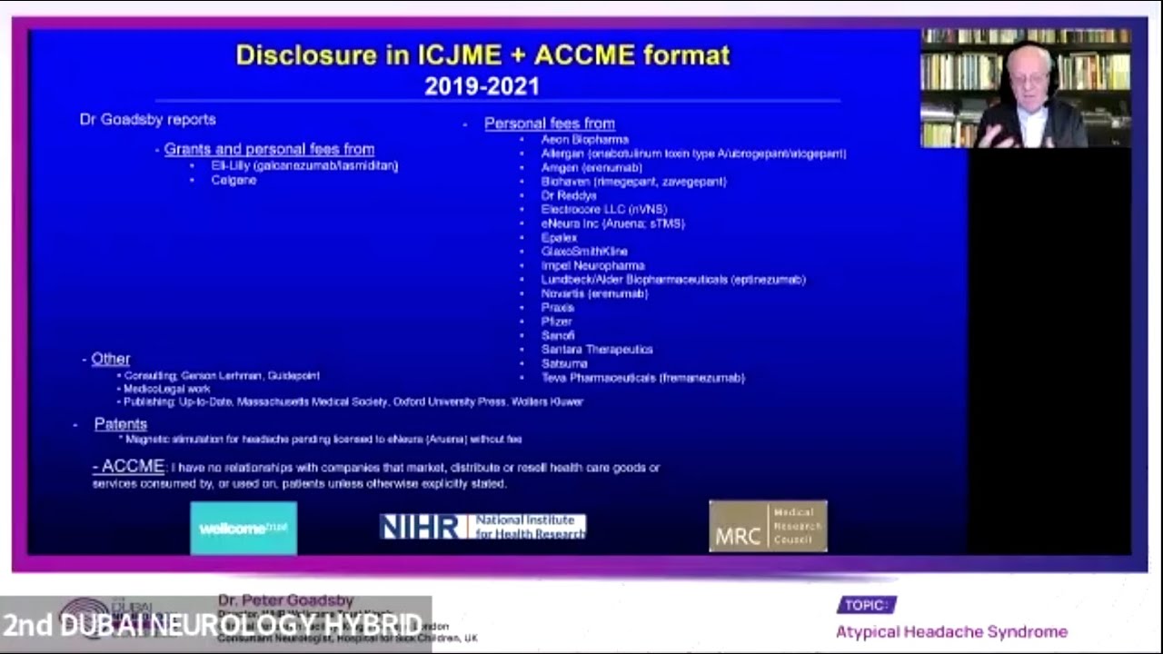 Dr. Peter Goadsby - Atypical Headache Syndrome