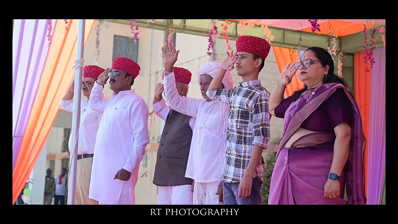 School parade on 79th Independence day celebration ( Sunrise Education Academy school,samdari 