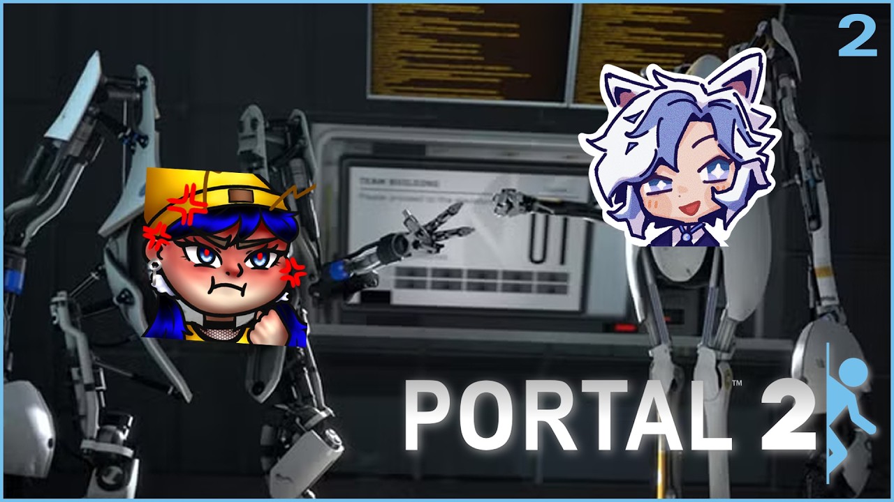 Portal 2 Co-op [Pt. 2] We back as ROBOTS :P