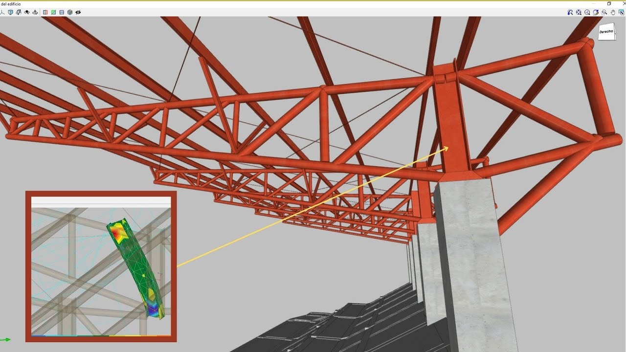 CERCHA EN VOLADIZO | Elementos Finitos tipo Lámina | Rigidizadores| TRUCOS DE MODELADO CYPE 3D