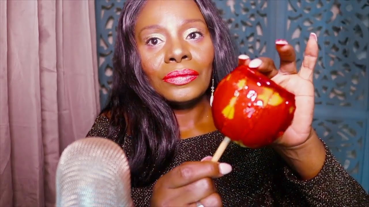 Candy Apple Slices ASMR Eating Sounds Intense Crunch
