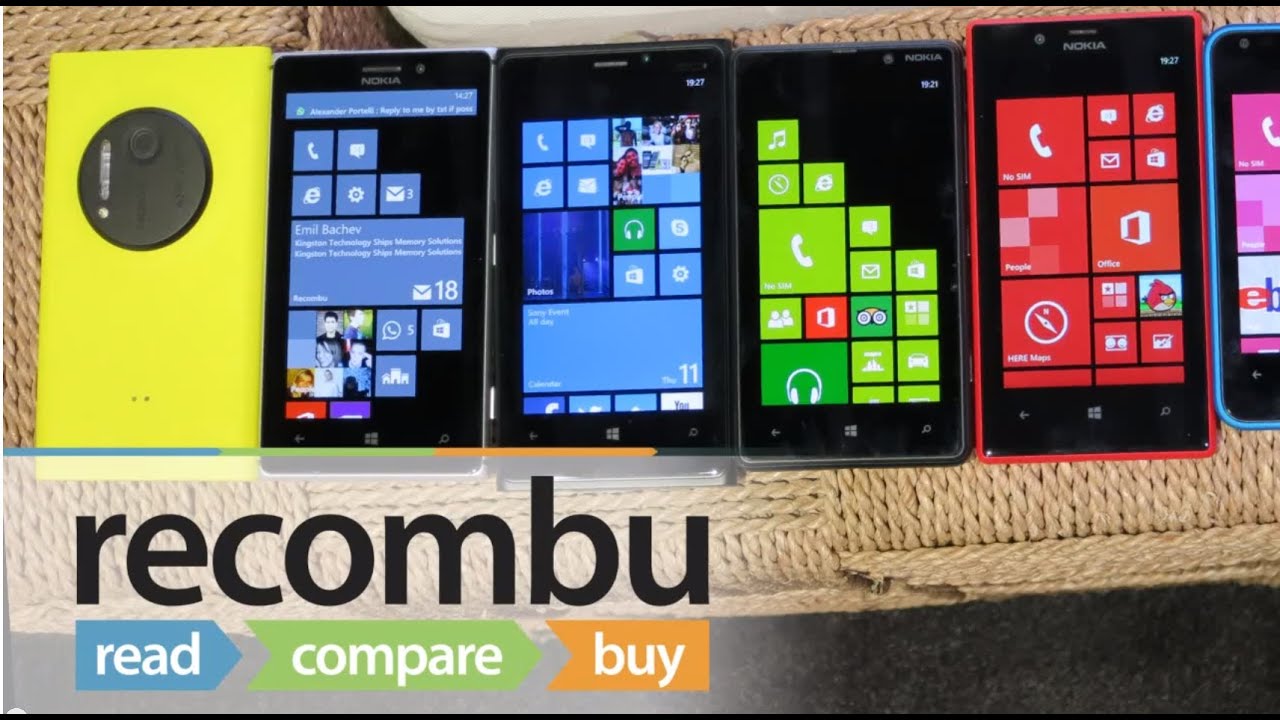 Nokia Lumia 1020 vs Lumia 925, 920, 820, 720, 620 and 520