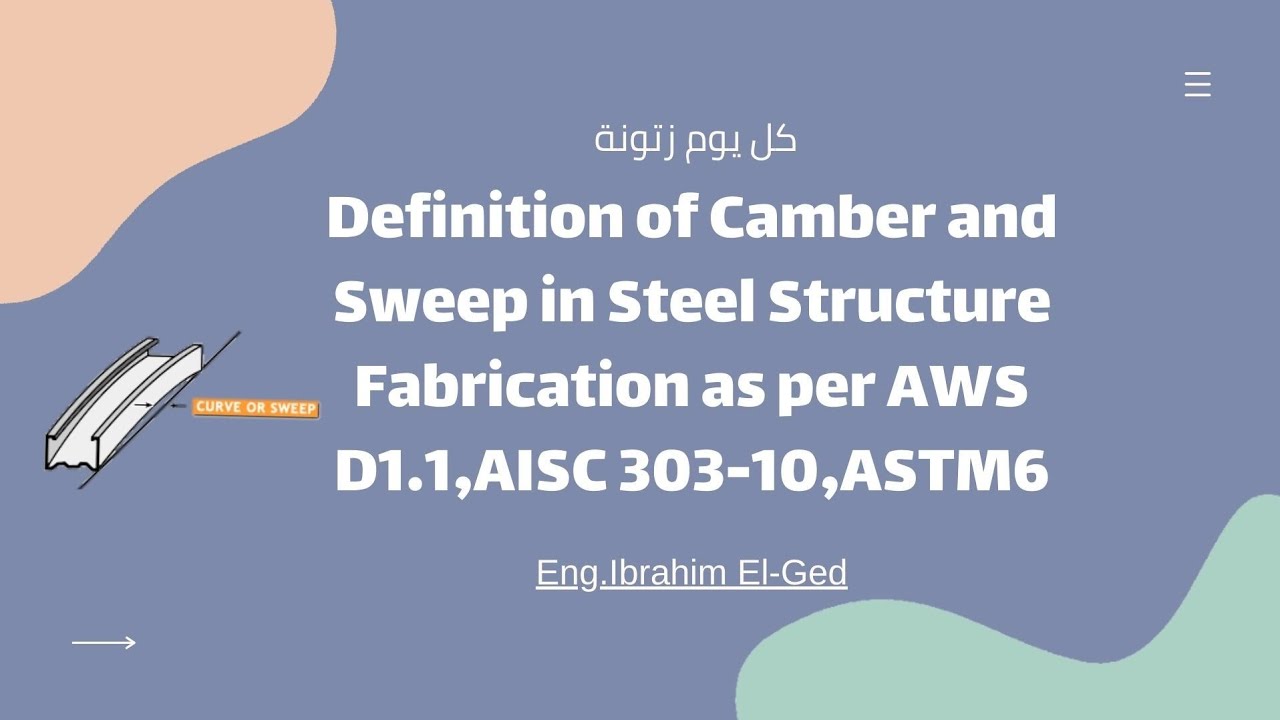what are the camber and Sweep in steel structure fabrication