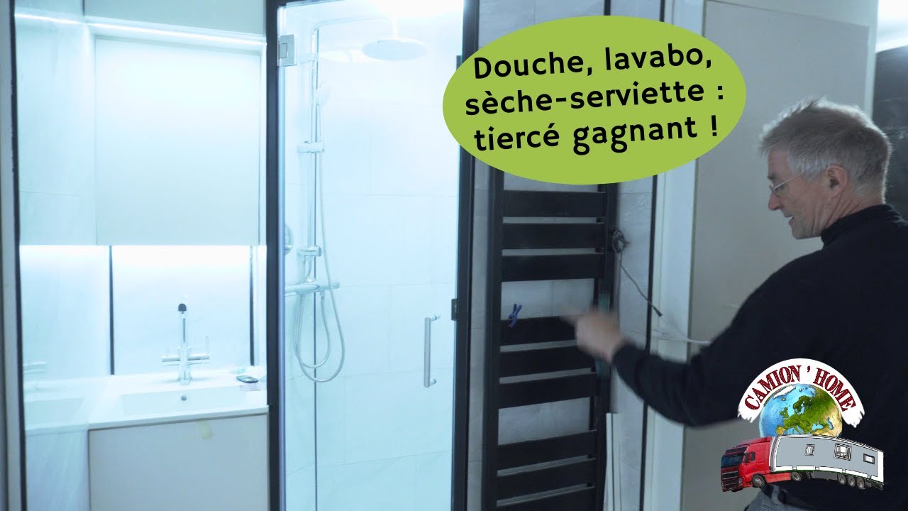 #39 UNE SALLE D'EAU COMME A LA MAISON DANS UNE SEMIE REMORQUE FRIGO