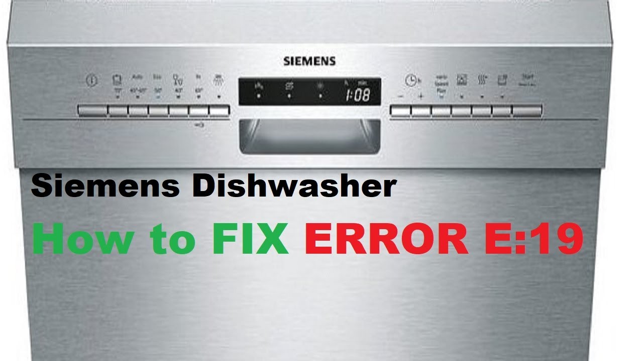 How to fix E:19 Siemens dishwasher e19 error 19, disassembling and clean Geschirrspüler Fehler DIY