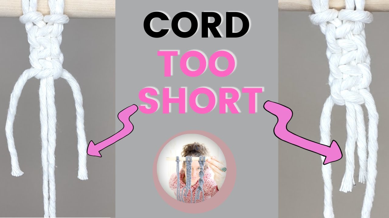 Macrame cord too short!!!     How to add more cord - Square Knot