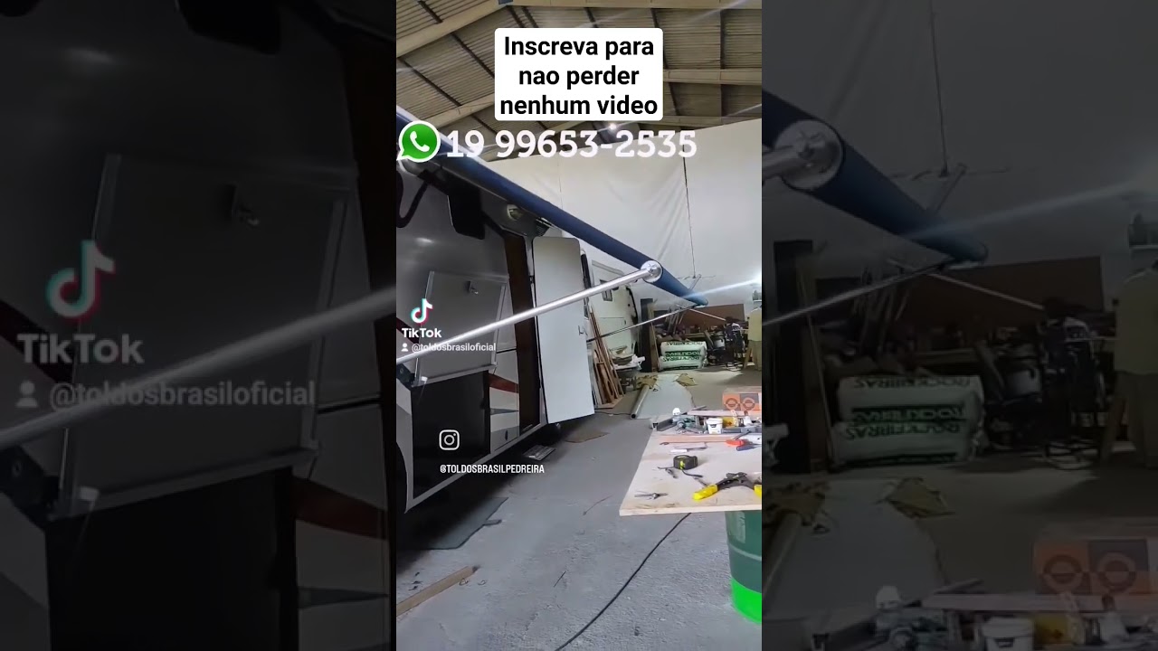 TOLDO EL&Eacute;TRICO EM MOTOR HOME / &Ocirc;NIBUS #toldos #campista #camping  #treiler