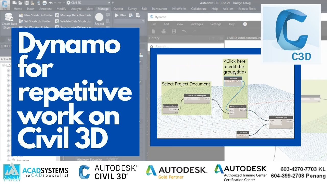 Dynamo для повторяющейся работы над Civil 3D
