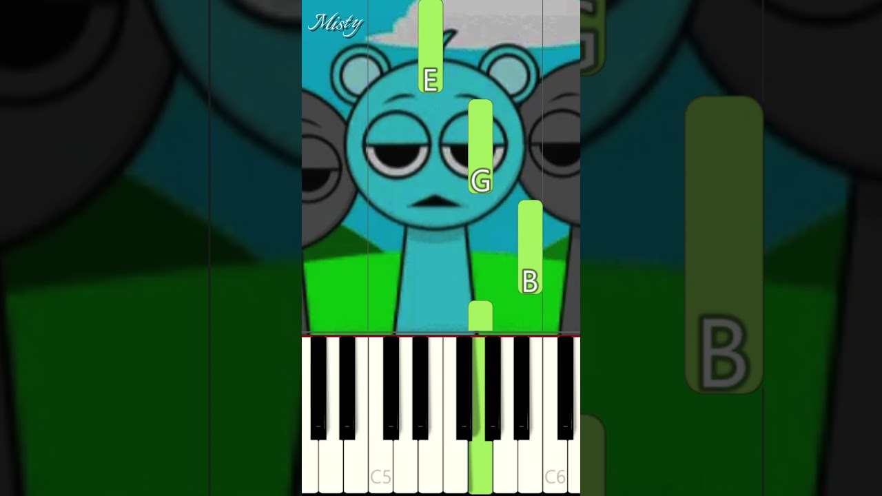 SPRUNKI - Sky Blue Phase 2 - (EASY PIANO TUTORIAL)