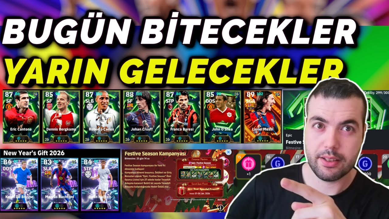 BUG&Uuml;N BİTECEKLER YARIN GELECEKLER🔥HEDİYELER, OYUNCULAR (eFootball 2026 Mobile & Konsol)