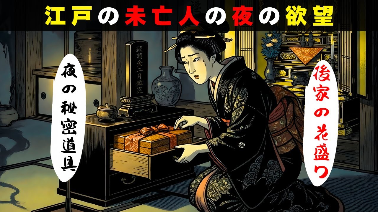 【夜の裏歴史】江戸時代の未亡人はどのように夜を過ごしていたのか？未亡人が夜の欲望を満たしていた5つのあまり知られていない方法。