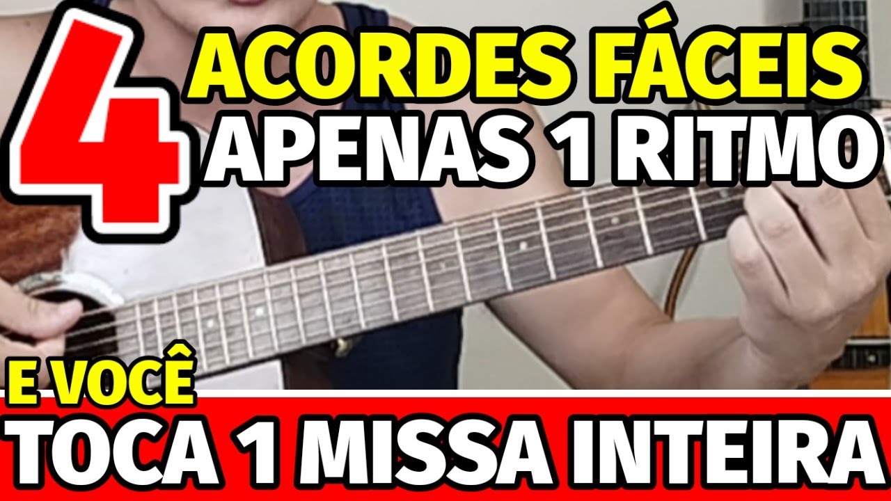 🎸Como TOCAR uma MISSA INTEIRA no VIOLÃO usando apenas 4 ACORDES FÁCEIS e 1 único RITMO