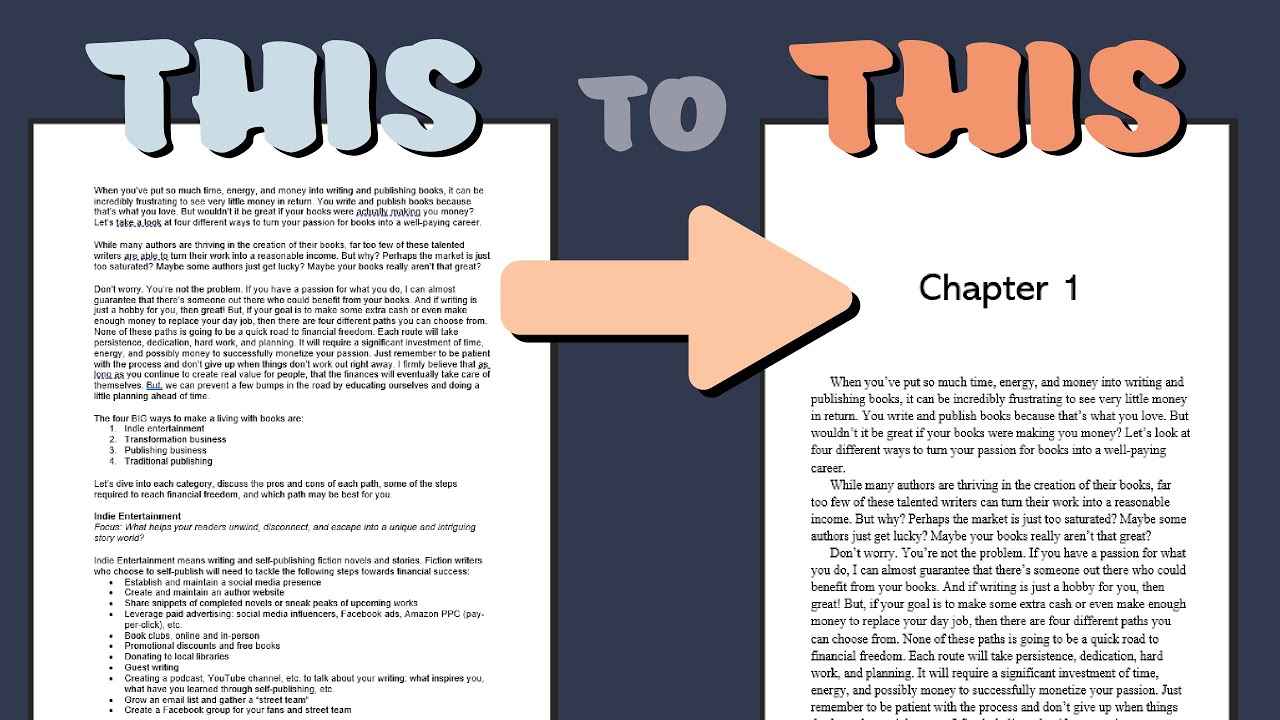 Format your book using Microsoft Word 