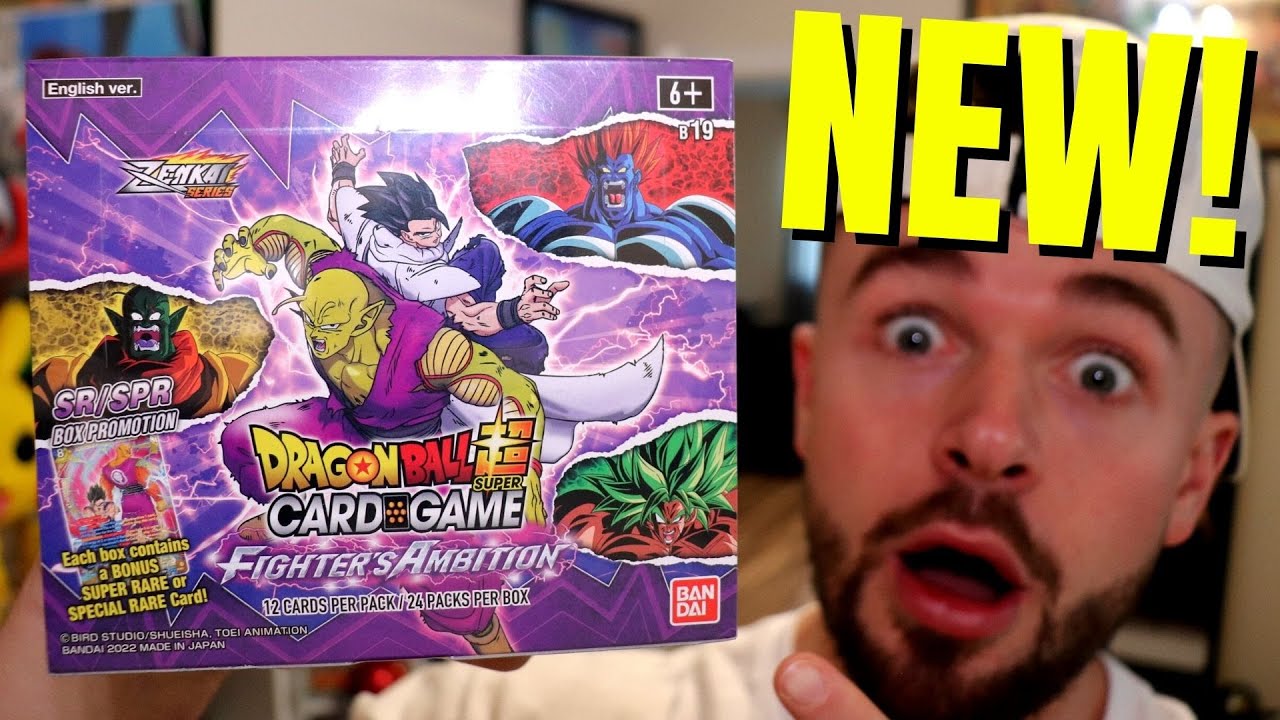Открытие коробки с бустерами Dragon Ball Super Card Game Fighters Ambition!
