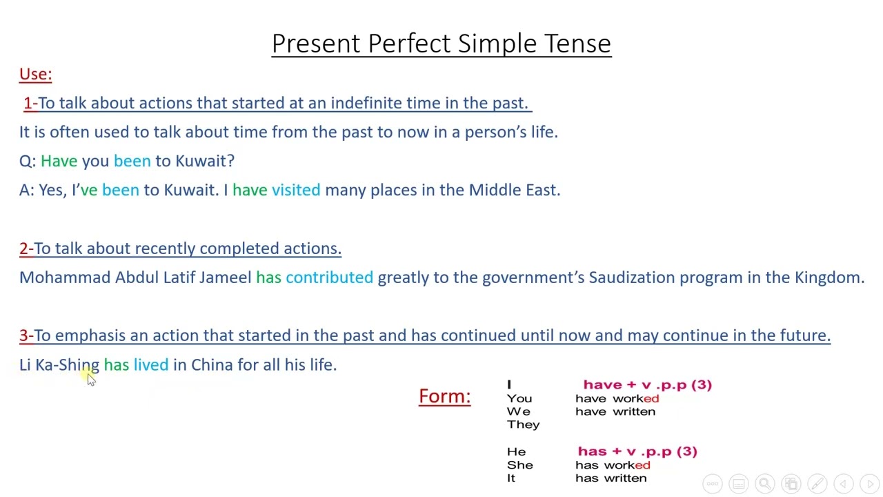 Present perfect simple tense - الوحدة الثانية - ثالث ثانوي - Mega goal 5 - page 30