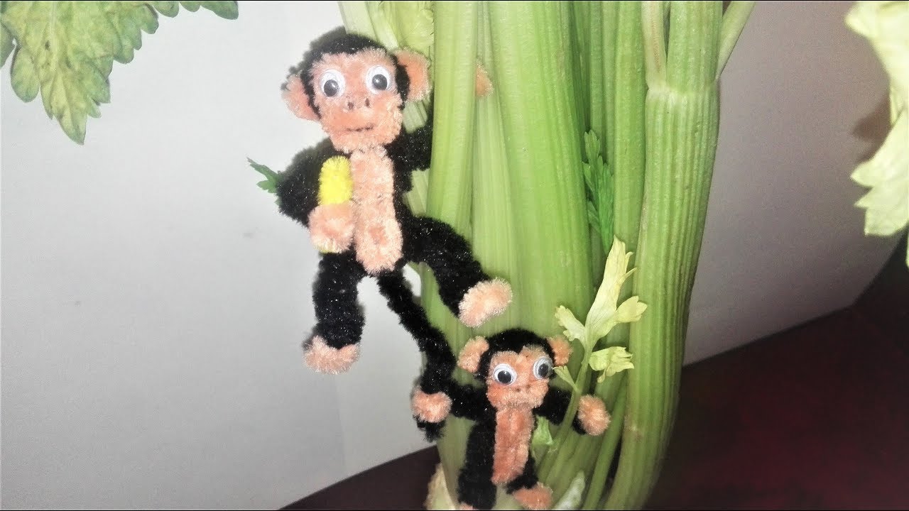 🙊 Changuito con limpiapiapias/ pipe cleaner  monkey