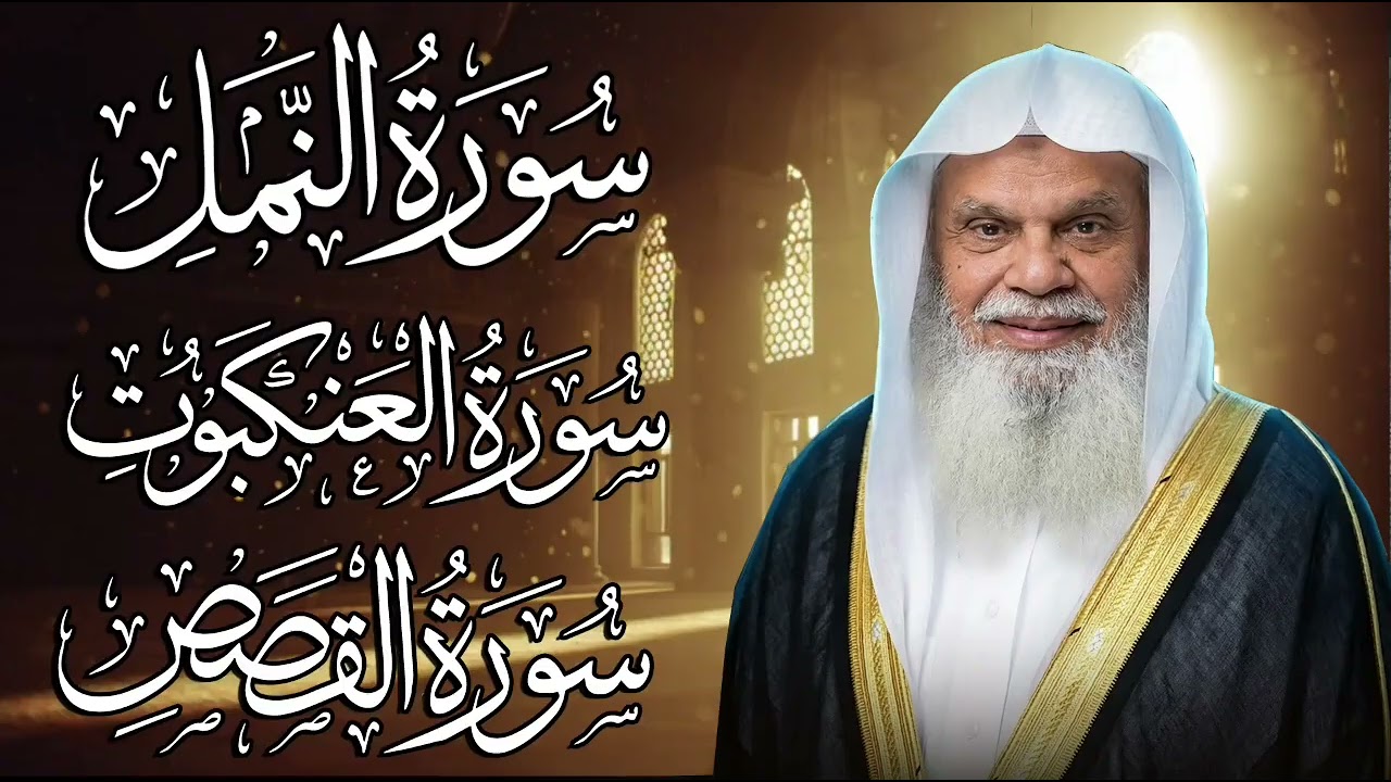 سور النمل، القصص، العنكبوت | الشيخ علي الحذيفي
