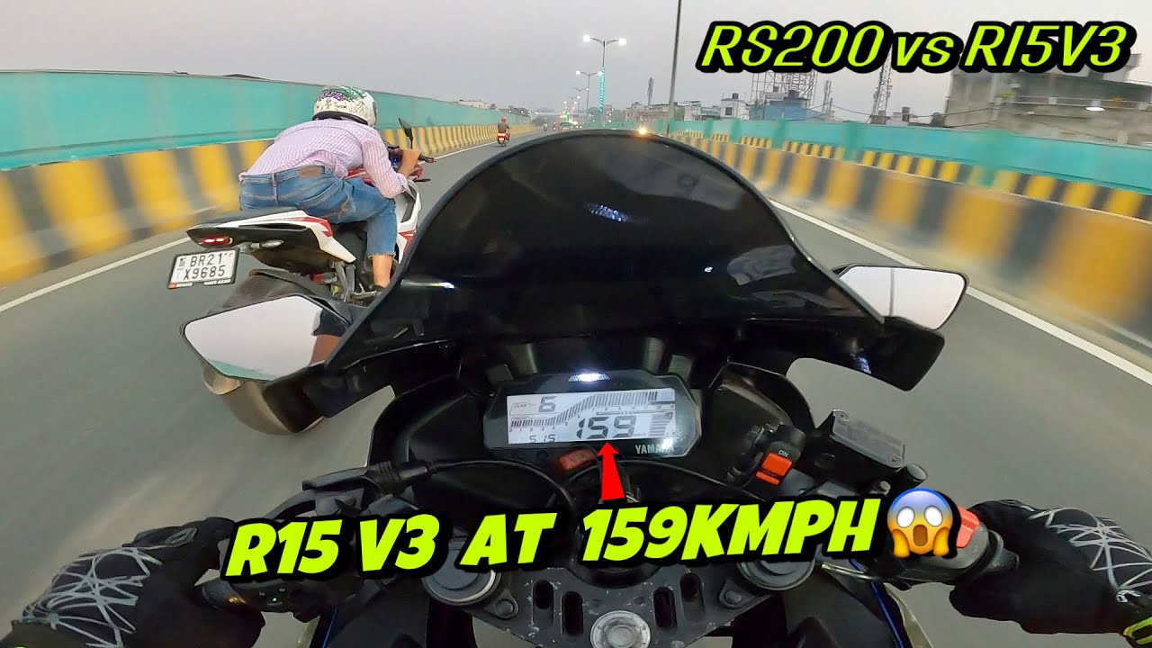 R15 V3 Chala ke VAMP ki Yaad aa Gayi 😭 | RS200 vs R15V3 | Top End Race with Close  Calls🔥