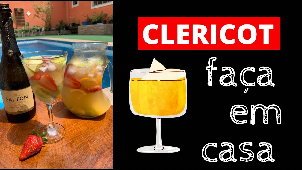 Drink Clericot, espumante champanhe, como fazer Clericot com espumante .