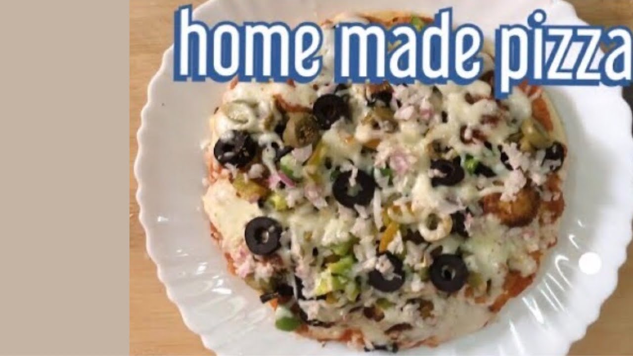 home made pizza//how to make prawns pizza