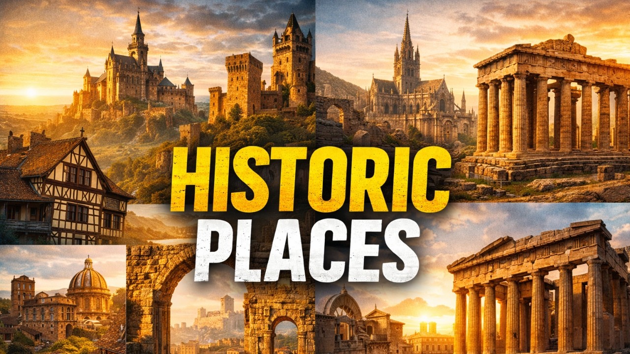 Relaxing Historic Buildings & Ancient Architecture 4K | Cinematic Old Towns & Timeless Cities