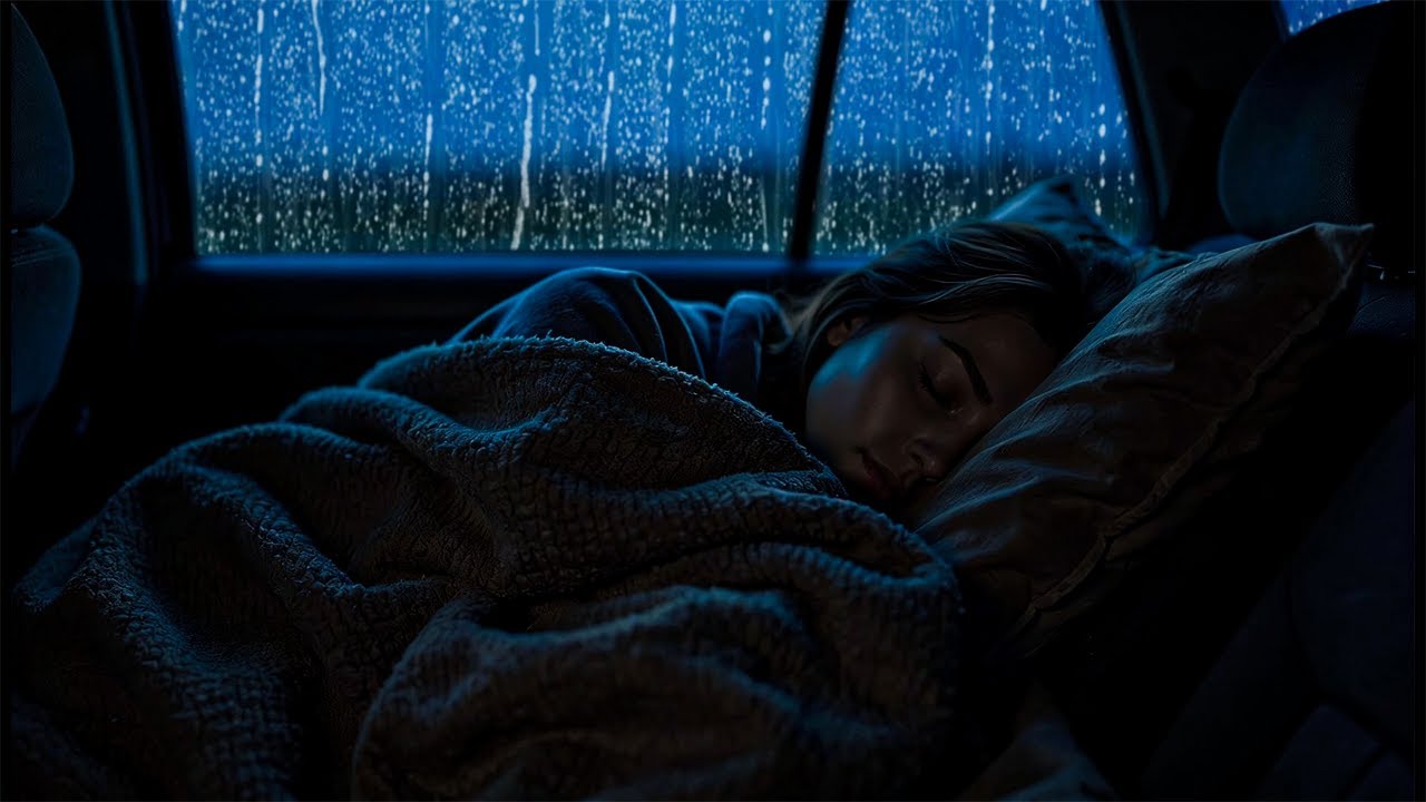 Falling Asleep to Gentle Rain in a Warm Car | Peaceful Night Ambience