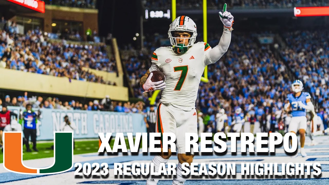 Xavier Restrepo 2023 Regular Season Highlights | Miami WR