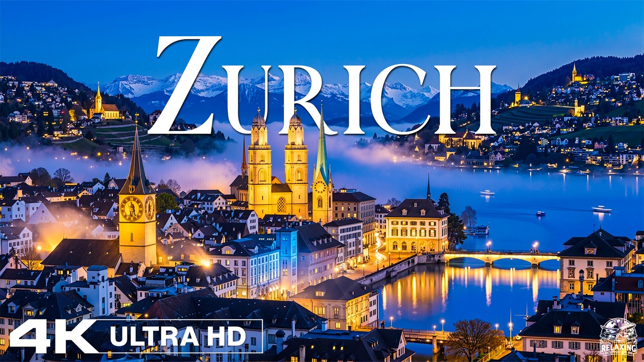 Цюрих, Швейцария, 4K 🇨🇭 | Живописная прогулка по городу, улицы Старого города и озеро Цюрих