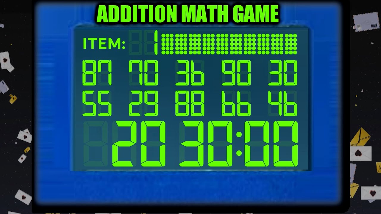 BCG 30 Minutes Countdown (Addition 2-Digit 10 Number 20 S-60 Items) Remix Pacman Fever Fools Hockey