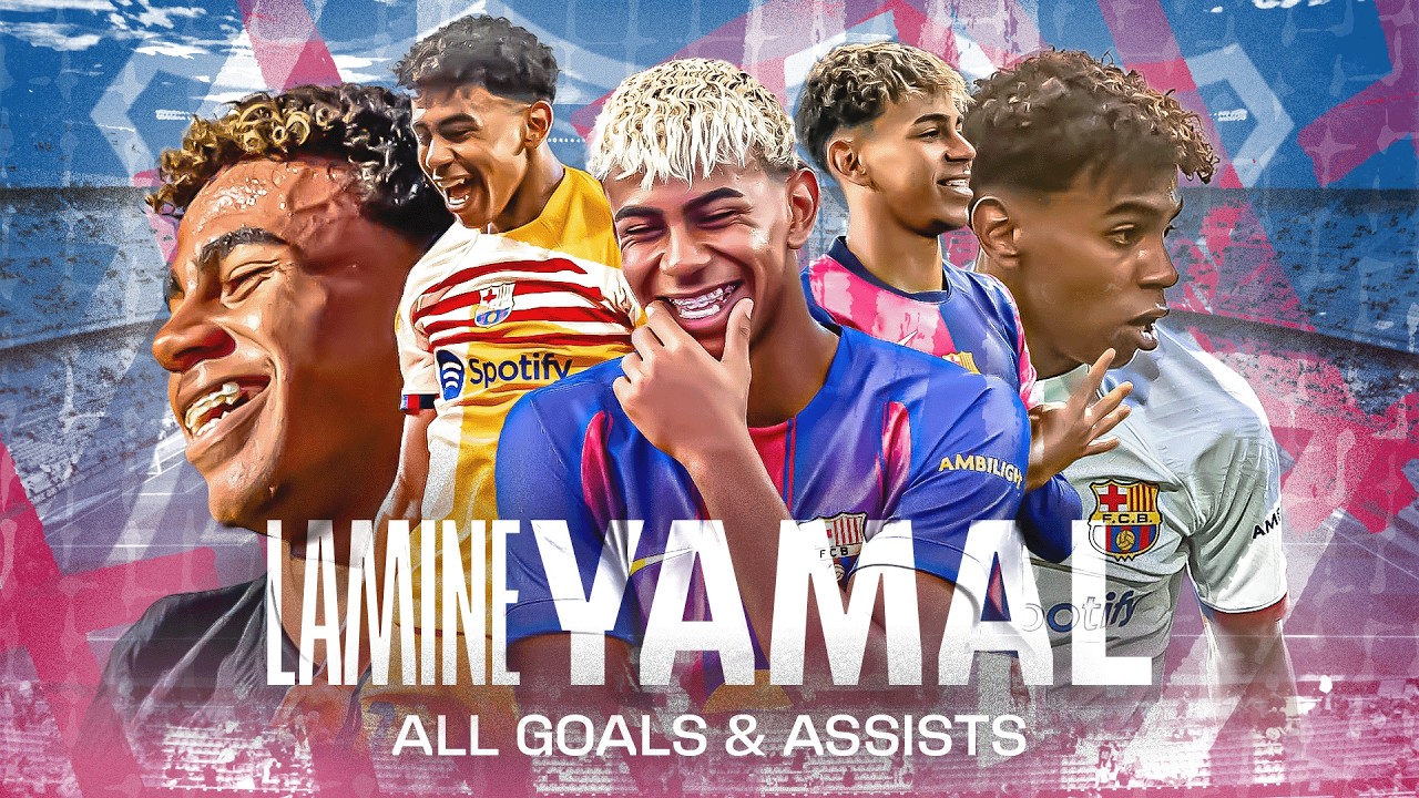 TODOS los GOLES y ASISTENCIAS de LAMINE YAMAL en LALIGA
