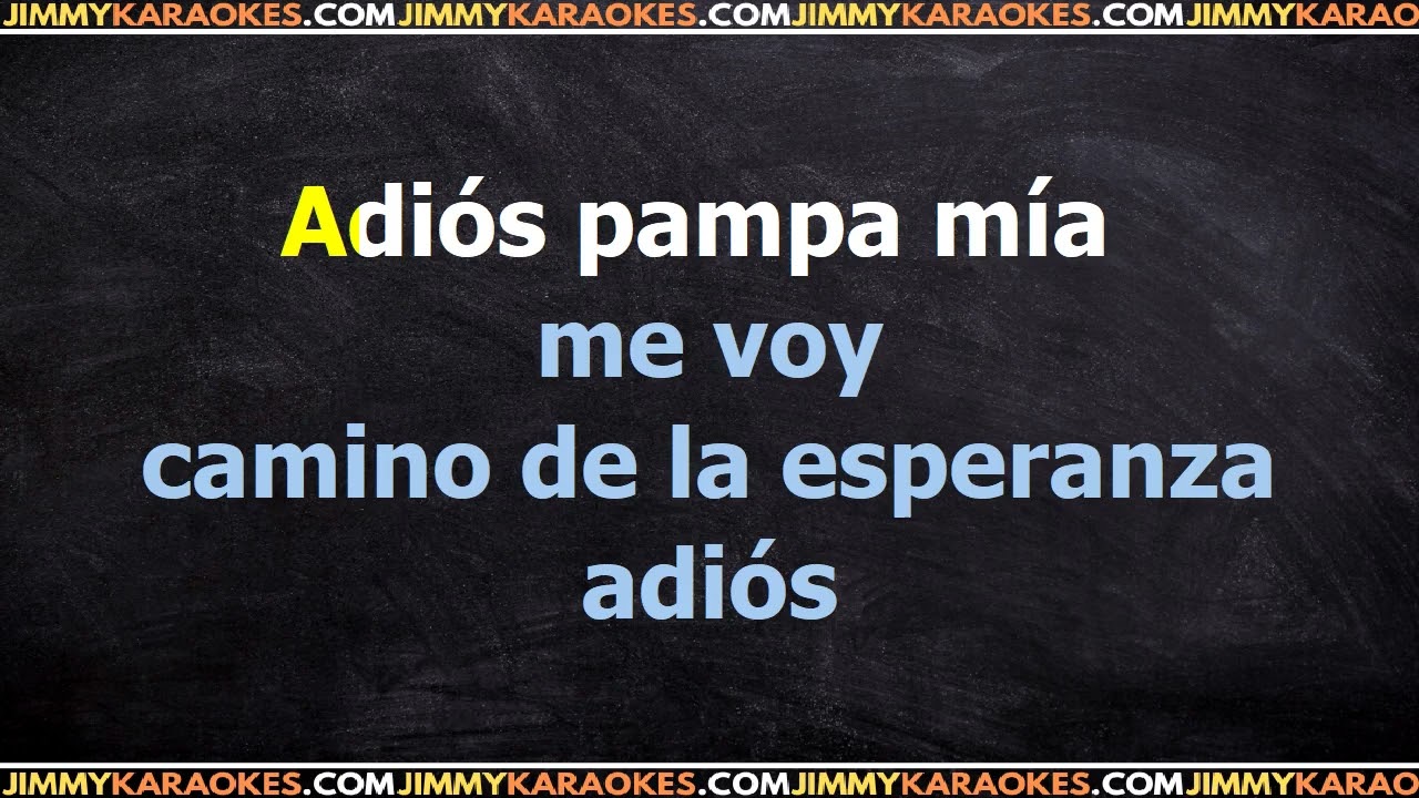 Carlos Gardel   Adi¢s Pampa m¡a   Karaoke