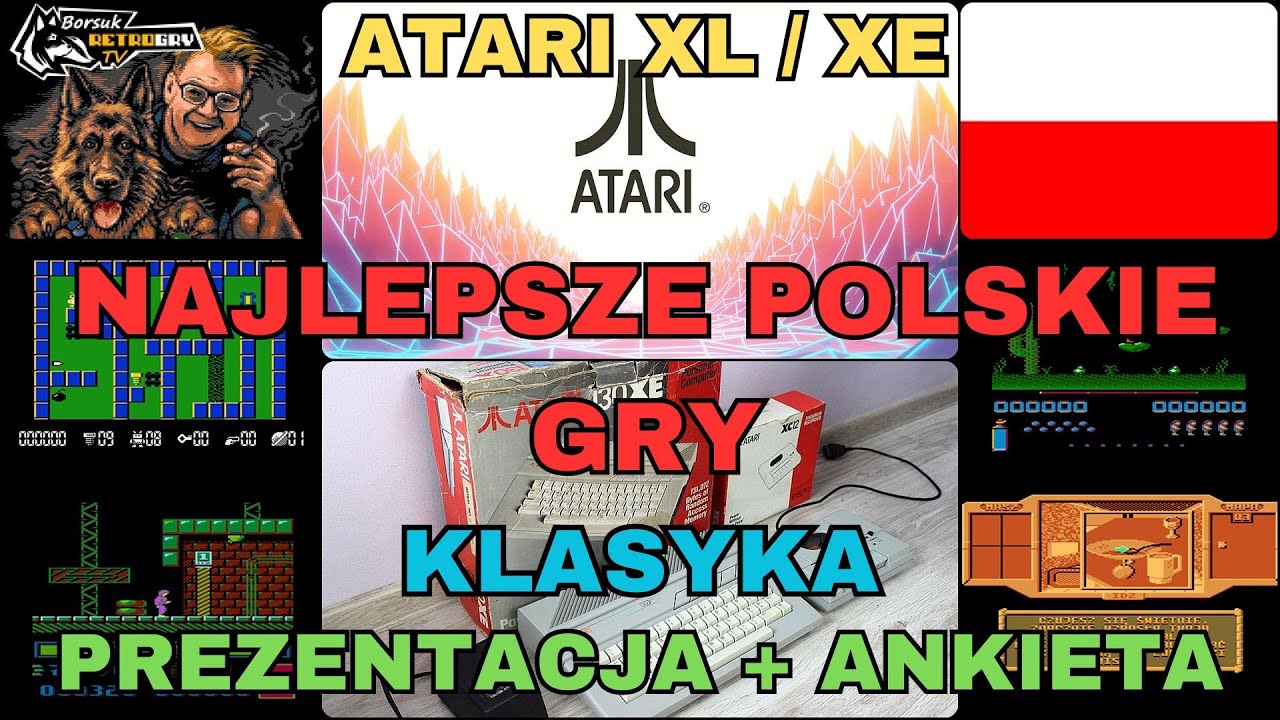 Borsuk Retro Gry TV: ATARI XL/XE - WYBIERAMY NAJLEPSZE POLSKIE GRY Z EPOKI! TOP 50 + Ankieta