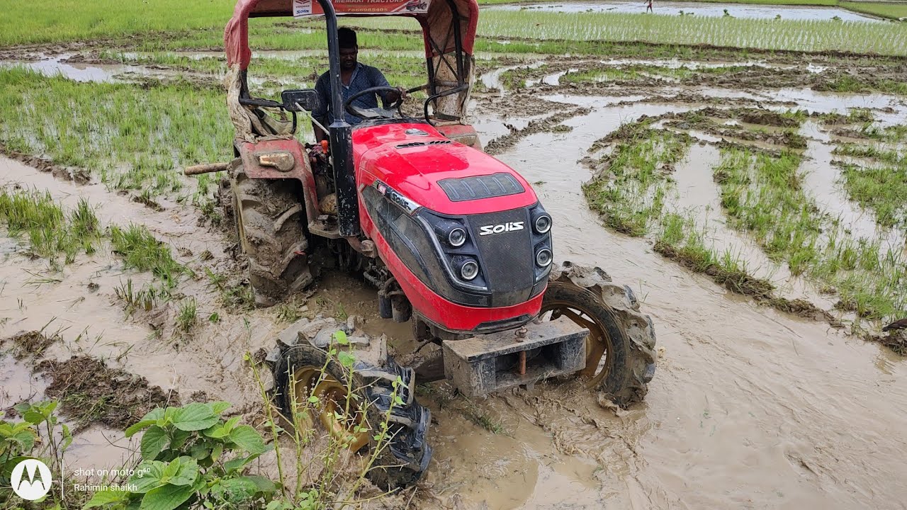 Solis 4515 4wd rotavator performance 📸📸#youtube #viral #vrecorder