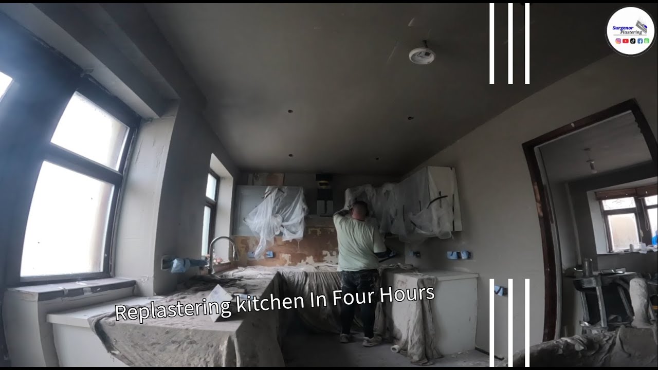 Replastering A Kitchen In Four Hour