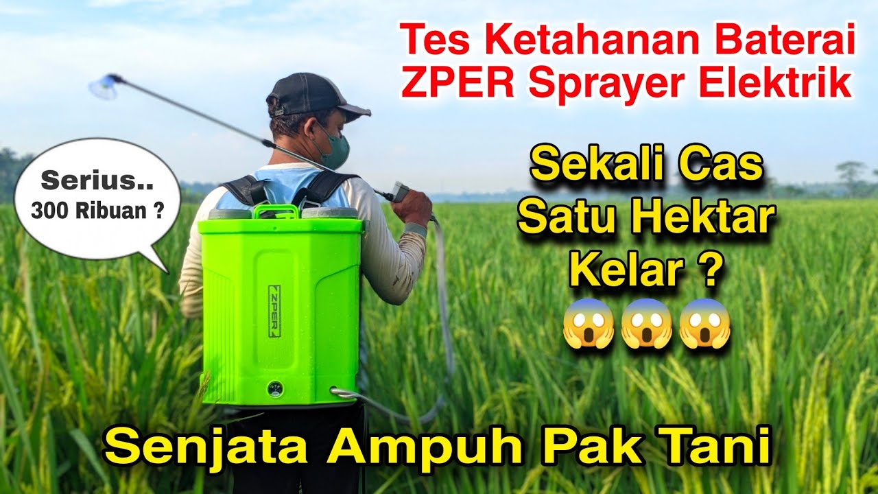 Tes Habiskan Baterai Sprayer Elektrik ZPER 12 Ah❗Dipakai 16 Tangki Indikator Masih Hijau lurrr