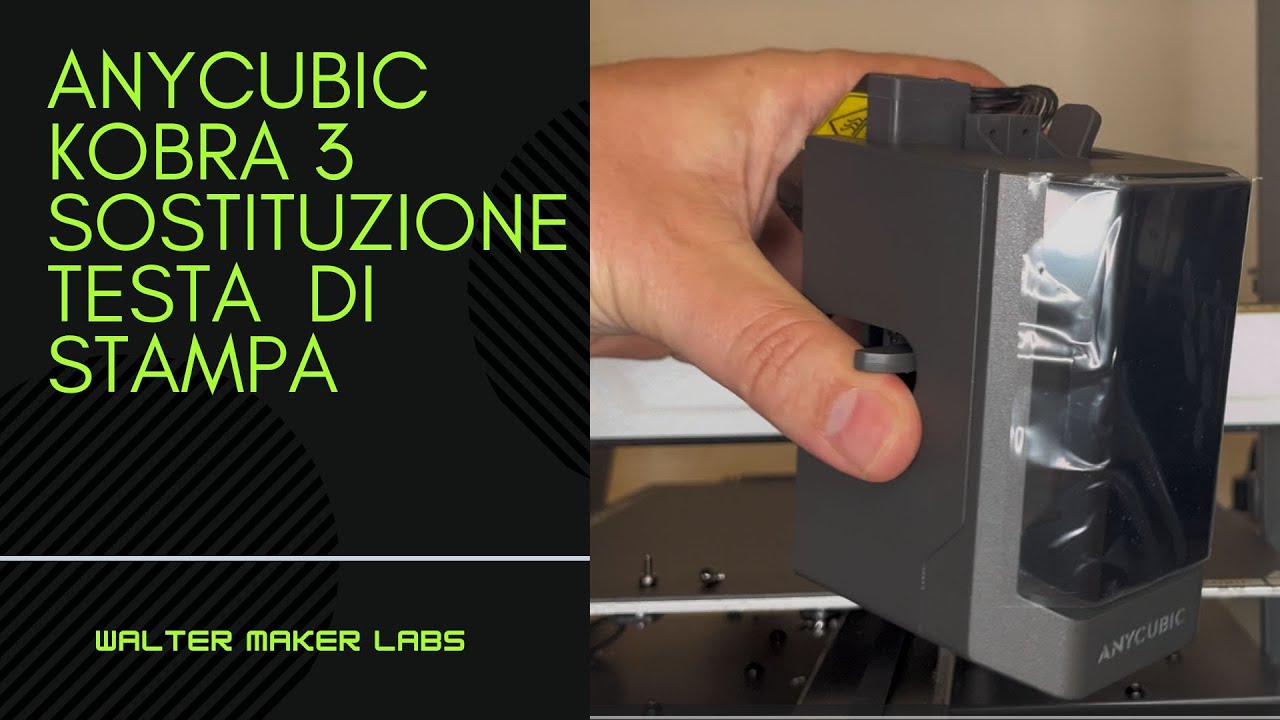 Anycubic Kobra 3 Combo, cambio testa di stampa