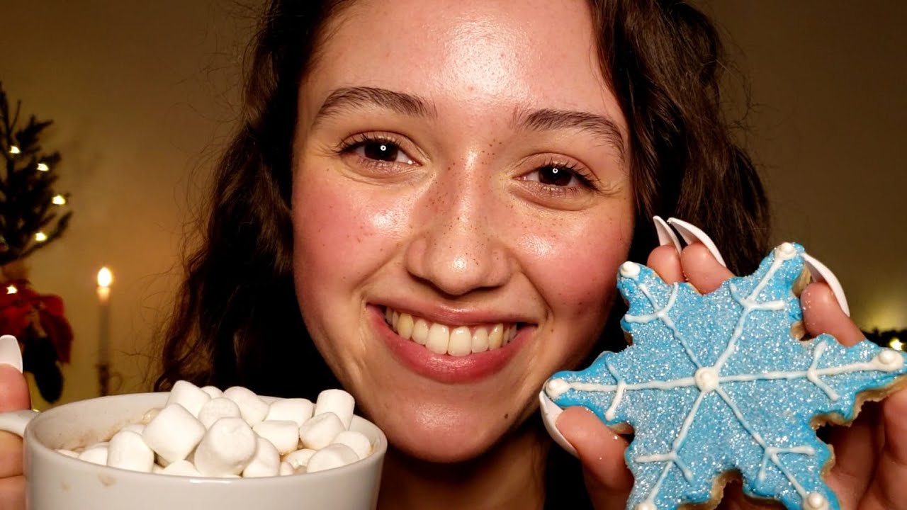 ASMR Cozy Sleepover ❄ DIY Crafts, Fabric Sounds, Cookies (Very Merry)
